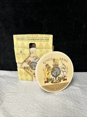 Cypress Home Stone Absorbent Coasters Kings Arms Good Eating