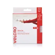 VELCRO Brand 25mm x 5m White Stick On Hook Tape