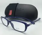 New RAY-BAN Eyeglasses LITEFORCE RB 7037 5431 53-17 145 Shiny Dark Blue Frames