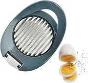 Egg Slicer for Hard Boiled Eggs Cutter with Stainless Steel Wire Dishwasher Safe (Blue)