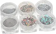 Healeved Nail Glitter Sequins Set Glitter Gel Nail Polish Crystal Flashes for Manicure