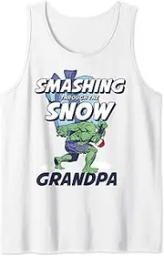 [Marvel] Hulk Smashing Through The Snow Grandpa Portrait Tank Top