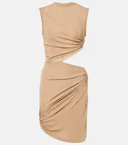 [Christopher Esber] Christopher Esber Bezel embellished cutout minidress AU 6 beige