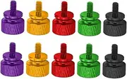 SWOOMEY 10Pcs Thumb Screws for Computer Chassis DIY Aluminum Alloy Screws Each Easy Hand Installation Durable Computer Accessory
