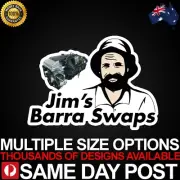 JIMS BARRA SWAPS Vinyl Car Sticker Decal Cheap Funny Bogan Aussie Sesh Turbo
