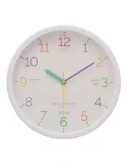 [One Six Eight London] Learn The Time White 30Cm Silent Wall Clock