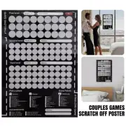 100 Scratch off Date Night Ideas Couples Games Bedroom Scratch off Poster gift