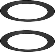 uxcell 2-Pack Goof Rings for 6 Inch Recessed Lights, 5.9" ID 8.1" OD Durable Steel Trim Ring Flush Mount Black Can Light Trim Ring Cover for Ceiling Can Downlights