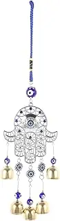 PHENOFICE Devil's Eye Wind Chimes Kit Cardinal Loom Solar Bead Visor Bracelets Catcher Accessory Neon Evil Eye Protection Hang Bangles Eyeball Sun Charms Window Pet Blue Wiring
