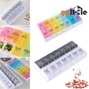 7 Day Weekly Dispenser Organizer AM/PM Tablet Pill Box Storage Medicine Case