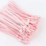 Small Elastic Rope 50/1000pcs Adjustable Mask Sewing Elastic Band Cord with Buckle Stretchy Mask Earloop Lanyard Earmuff Rope DIY Making Supplies Elastic Rope for Fitness (Color : Light Pink, Size :