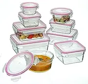 Glasslock Oven Safe Glass Container, 9-Piece Set, Clear, GL-474