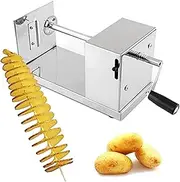 TECHTONGDA Manual Stainless Steel Potato Chips Slicer Spiral Twister Vegetable Cutter Tornado Potato Slicer French Fry