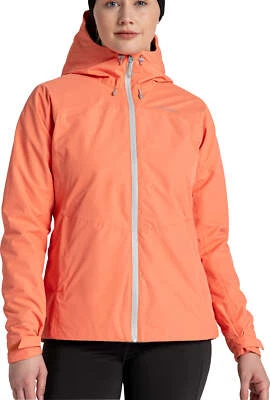Craghoppers Loretta Womens Waterproof Jacket Orange Hooded Outdoor Walking Coat