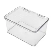 Clear Short Square Container with Lid
