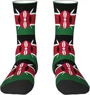 [EdWal] Soft Flag of Kenya print Moisture Wicking Socks Sports Socks for Men and Women Warm thermal Boot Hiking Socks