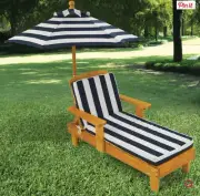 KidKraft Outdoor Chaise with Umbrella Kids Play Set - Navy