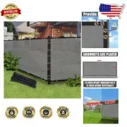 6x50ft Flexible Privacy Screen Fence - Gray Shade Net Cover for Outdoor Spaces