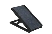 Oppsbuy Dog Ramp Wooden Foldable Pet Dog Stairs 3 Adjustable Height Pet Step Black
