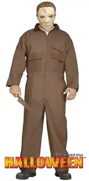 PLUS SIZE DELUXE Michael Myers Boiler Suit + Mask Men's Halloween Costume