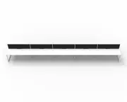 RAPIDLINE DELUXE LOOP LEG WORKSTATION With Screen 10 Person Double Sided W1500 x D750 x H730mm (per user) White Top White Frame