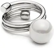 [Dtja] Shell Pearl Ball Silk Scarf Ring Brooch for Women Dainty Circle Layer Shawl Scarves Buckle Wrap Clasp Clip Rings Size 7 Brooches Fashion Dress Accessories Wedding Holiday Jewelry