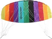 Schildkröt Dual Sport Kite 1.3, Two-Line Steering Foil, 8 Years, 55x125cm, Incl. 25 kp Polyester Cords, 2x25m on Winder, 3-6 Beaufort Scale, 970450, Multi-Coloured