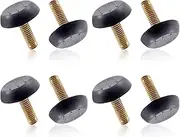 Zorveiio M6 Furniture Levelers Table Leg Levelers, 8 Pcs Levelling Foot Screw on Furniture Glides Foot Adjuster Mini Adjustable Feet for Furniture Legs Patio Furniture Feet - Black