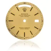 Rolex Day-Date President 36MM Champagne Authentic Factory Stick Watch Dial