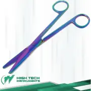 German Mayo Dissecting Scissors Straight 6.75" Blunt/Blunt Multi Titanium Color