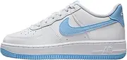 [Nike] Air Force 1 Big Kids' Shoes (FV5948-107, White/White/Aquarius Blue)