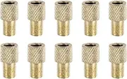 XIASABA Brass Schrader Valve Adapter Tools 10pcs Bicycle Brass Adapters Tube Pump Connector Valve Converter Pump Tools Tire Inflator