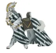 TOURNAMENT HORSE DRAPED SILVER 39286 - PAPO KNIGHTS -- NEW IN PLASTIC