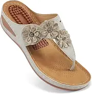 [FUDYNMALC] Sandals Women Wedge Shoes: Summer Dressy Womens Flip Flops Comfortable Orthopedic Platform Sandals Casual Walking Wedges