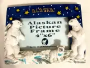 Unique Alaska Picture Frame (6”x4” Landscape) w Polar Bears NEW