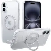Tough On 360° Rotate Stand Phone Case With MagSafe for iPhone 16 Plus - Clear
