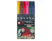 Sakura Koi Colouring Brush Pens Basic 6 Pack