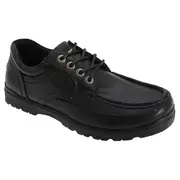 US Brass Mens Smaug/Stubby Lace Up Boat Shoes Black 9 UK