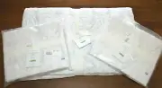 Pottery Barn Kiley Washed Cotton Full Queen Quilt 2 Standard Sham NEW White Gray
