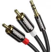 UGREEN AV116 3.5mm to 2x RCA Audio Splitter Cable - 2m Stereo - HiFi Compatible [UG-10584]