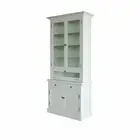 Hampton Halifax 3 Glass Door Hutch Display and Buffet Cabinet Bookcase Cupboard