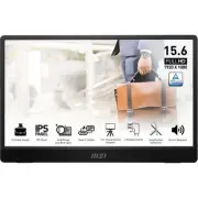 MSI Pro MP161 E2 15.6" FHD Portable Monitor 1920x1080 - IPS - Mini HDMI - 2x