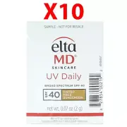 Elta MD Tinted UV Daily Broad Spectrum Spf 40 0.07oz/2g Sample Set of 10