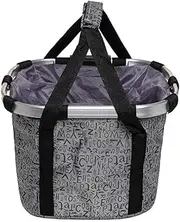 Removable Bicycle Handlebar Basket,Pet Cat Dog Carrier Bike Basket, Bike Front Hanging Handlebar Storage Saddle Bag-Gray