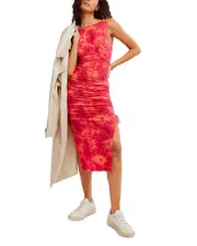 Free People Printed Take Me Away Midi Dress