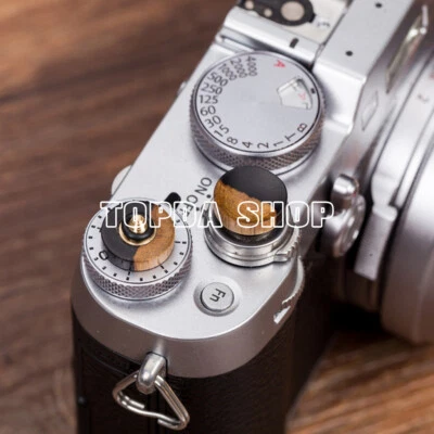 1pc Camera Shutter Release Copper Wood pattern For Fuji XPRO3 X100FV XT4 2030XE3