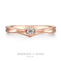 在飛比找momo購物網優惠-【WEDDING CODE】14K 7分鑽戒 3843玫-0