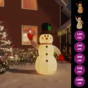 Christmas Inflatable Snowman with LEDs Party Decoration Multi Sizes vidaXL