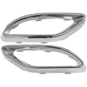 Pair Rear Exhaust Pipe Trim Bezel Fit For Mercedes W177 A W238 E W205 C 20588522212058852321 silver