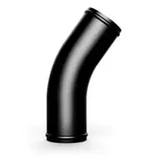 SAAS Aluminium Pipe - 76mm ID x 45 Degrees, Black, Anodised - SAP7645B